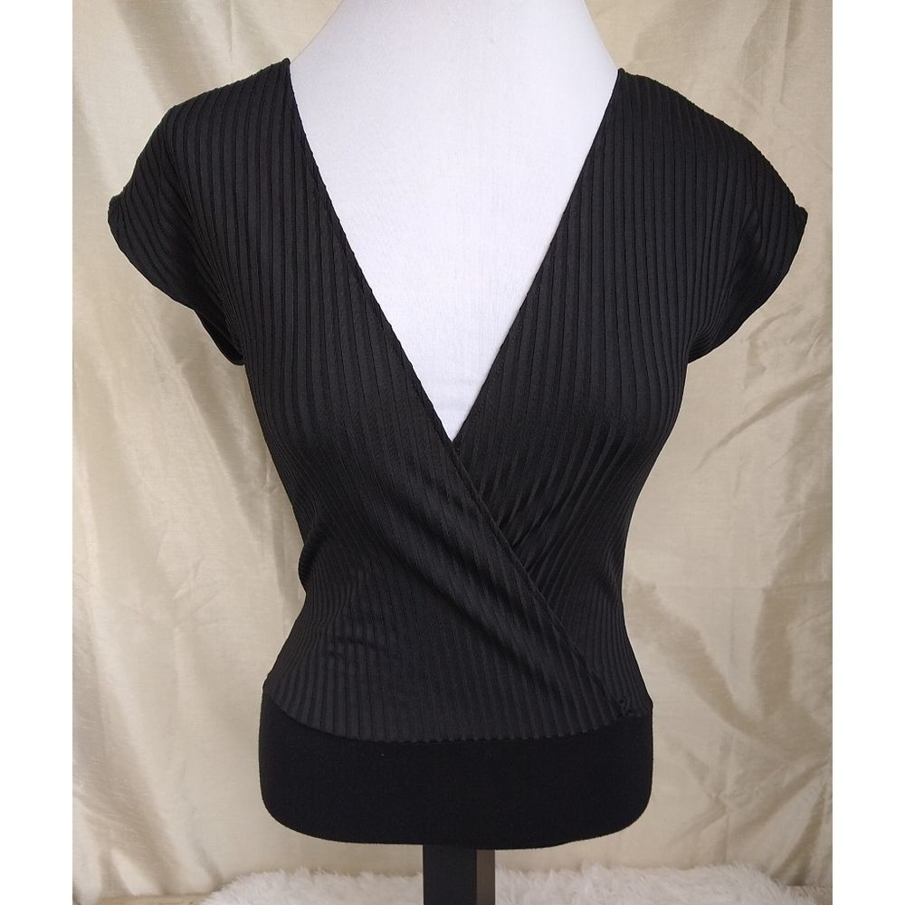 Zara Faux Wrap Body Suit | Black | Size Small